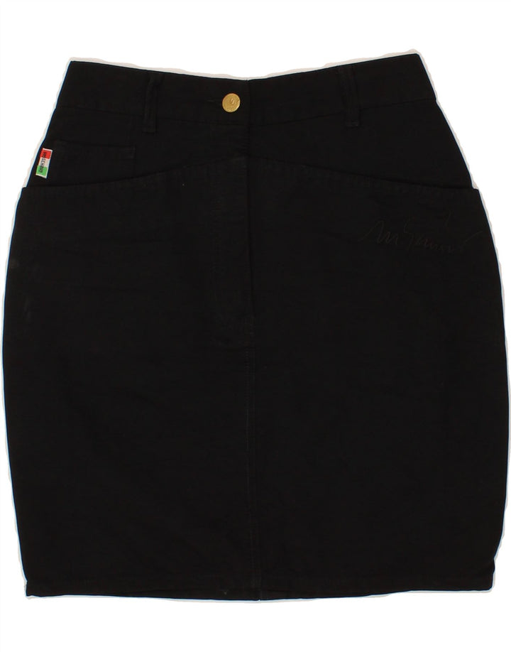 MOSCHINO Falda Vaquera W26 Small Negro Algodón