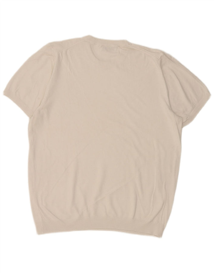 Zara Hombre Camiseta Top Medium Blanco