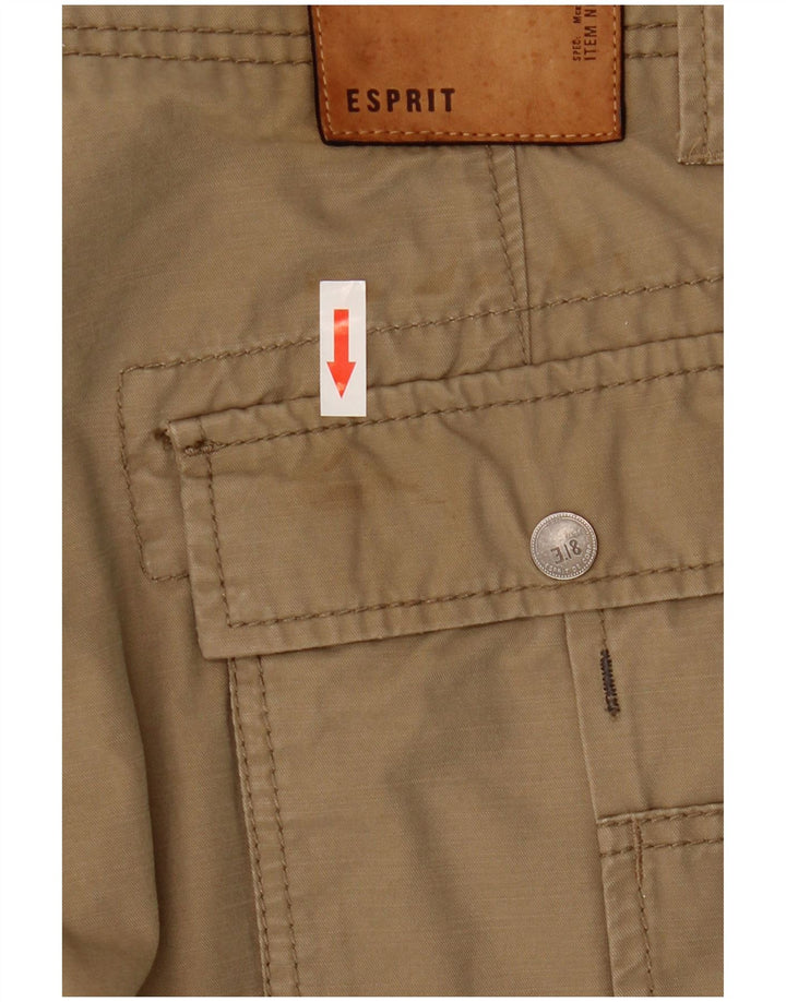 ESPRIT Pantalón cargo recto para hombre W30 L27 Algodón beige