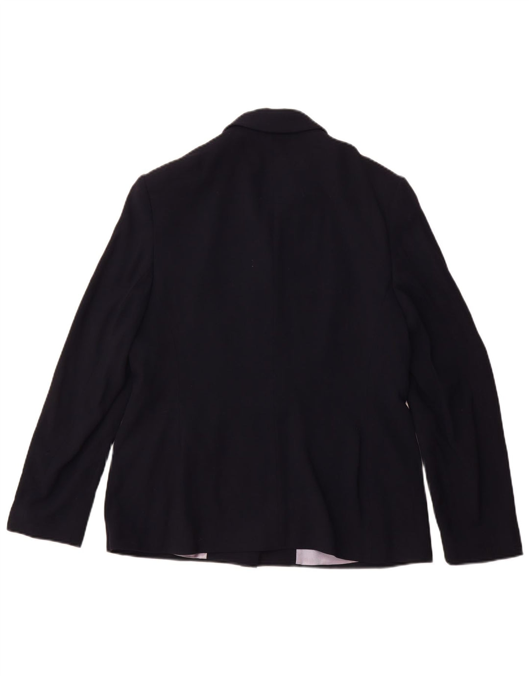 LAURA ASHLEY Chaqueta tipo blazer de 4 botones para mujer UK 46 Grande Viscosa azul marino