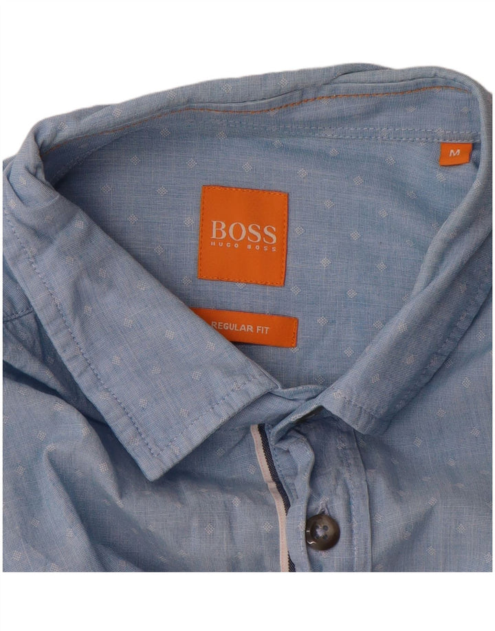 Camisas HUGO BOSS Hombre | Camisa regular fit de algodón con lunares en azul medio