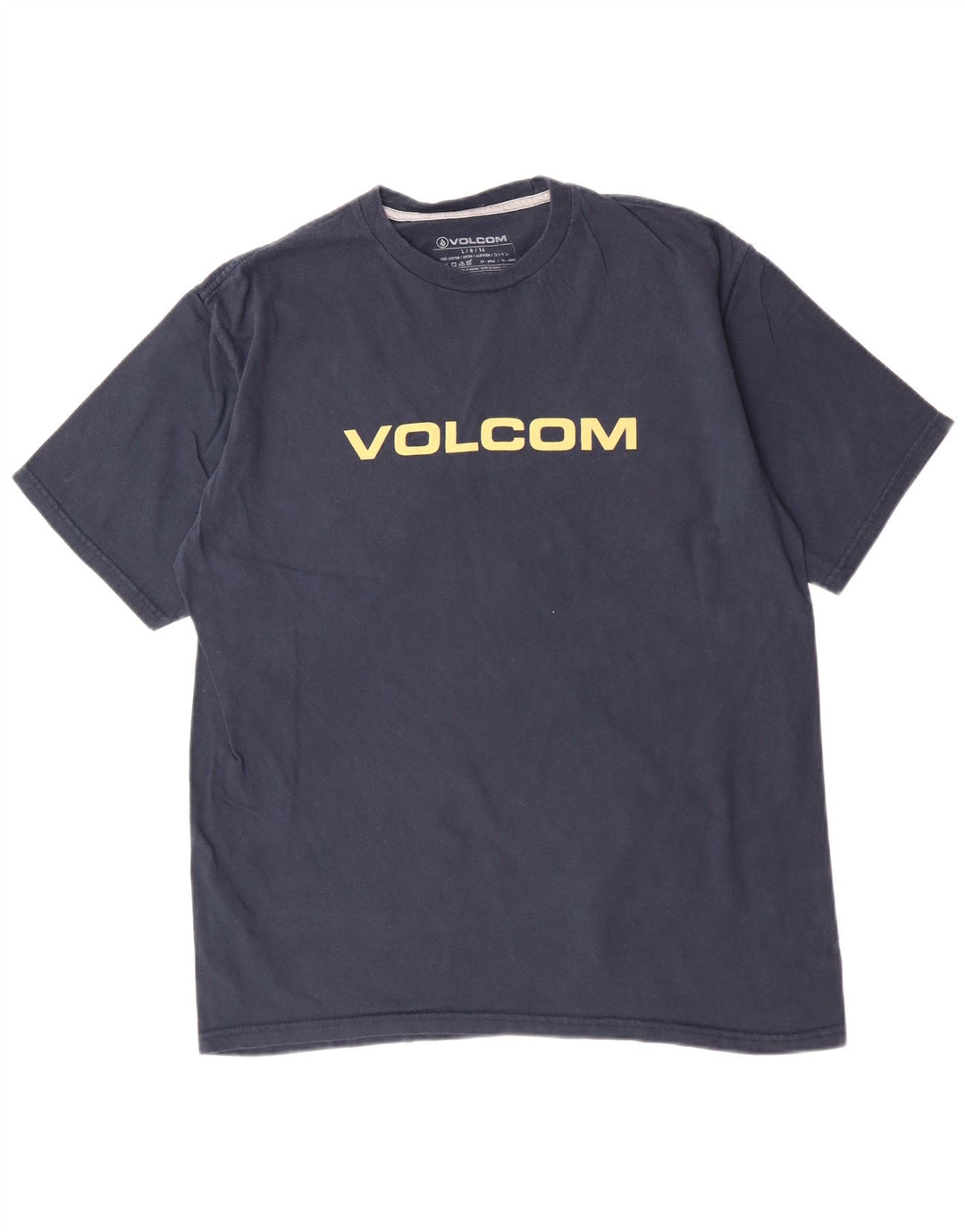 VOLCOM Camiseta gráfica para hombre Top grande de algodón azul marino