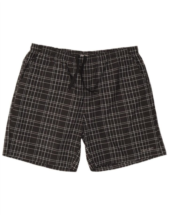 Reebok Bañador Hombre 2XL Negro Cuadros Poliéster