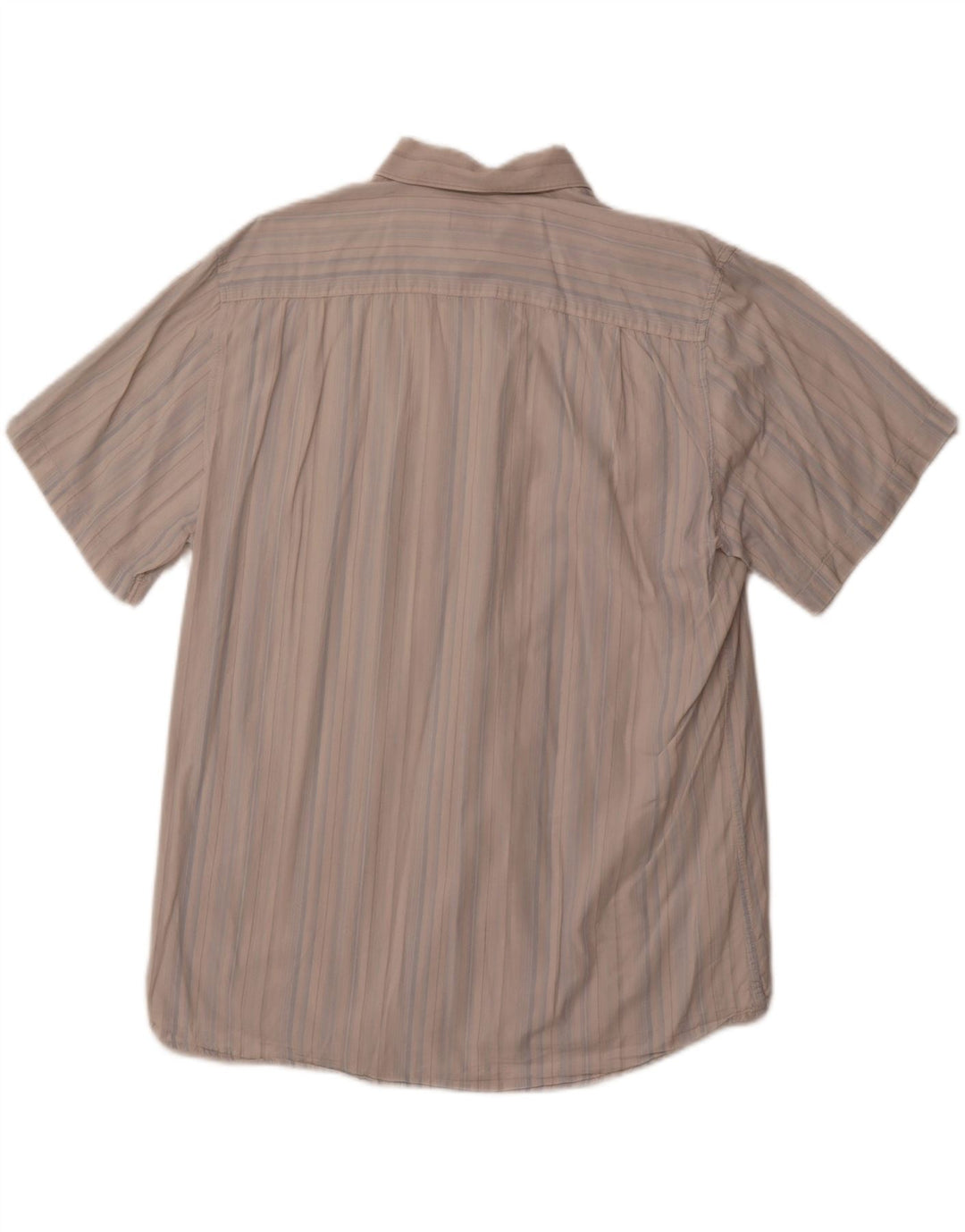 PIERRE CARDIN Camisa Manga Corta Hombre 2XL Algodón Rayas Azul