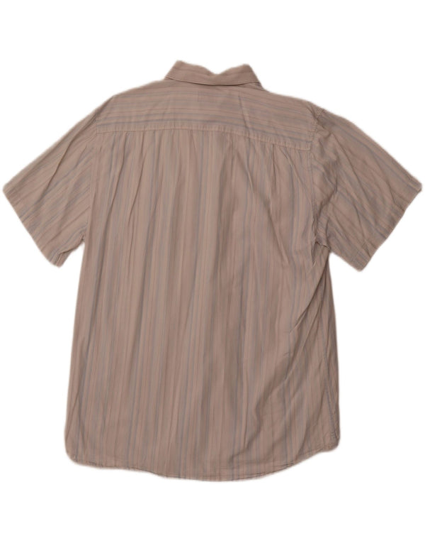 PIERRE CARDIN Camisa Manga Corta Hombre 2XL Algodón Rayas Azul