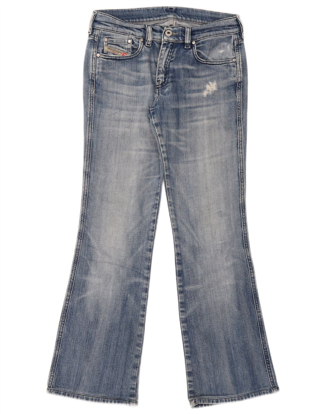Diesel Mujer Vaqueros Bootcut Desgastados W29 L29 Algodón Azul