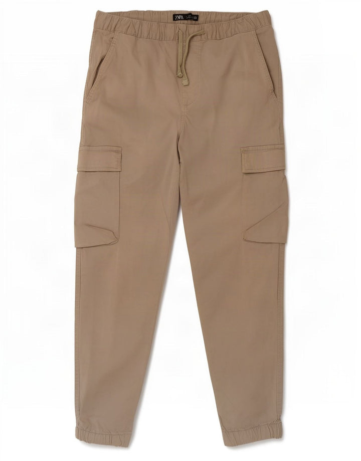 Zara Hombre Joggers Pantalón Cargo Mediano W31 L26 Beige