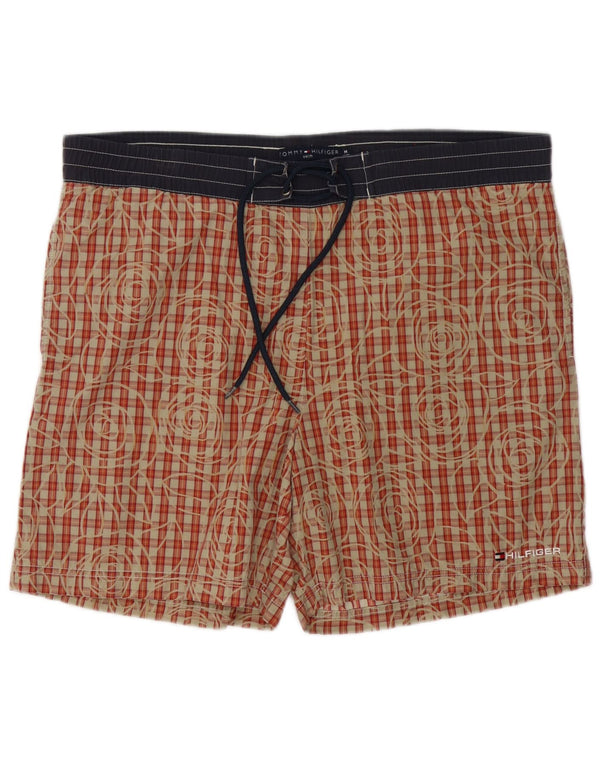 Tommy Hilfiger Bañador para Hombre de Algodón a Cuadros Rojo Mediano