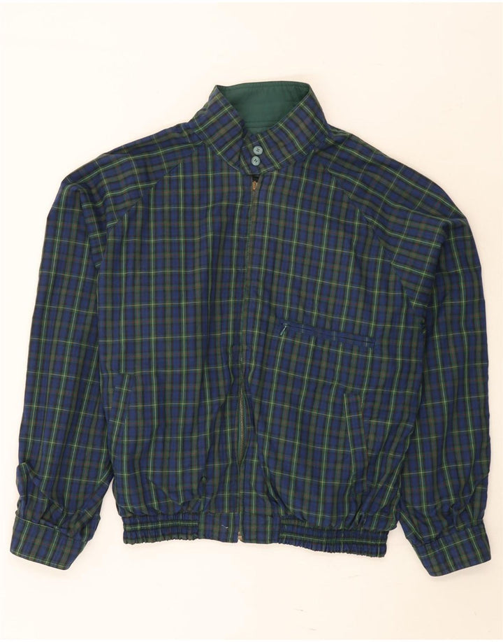 Chaqueta reversible vintage para hombre Reino Unido 38 Poliéster verde medio