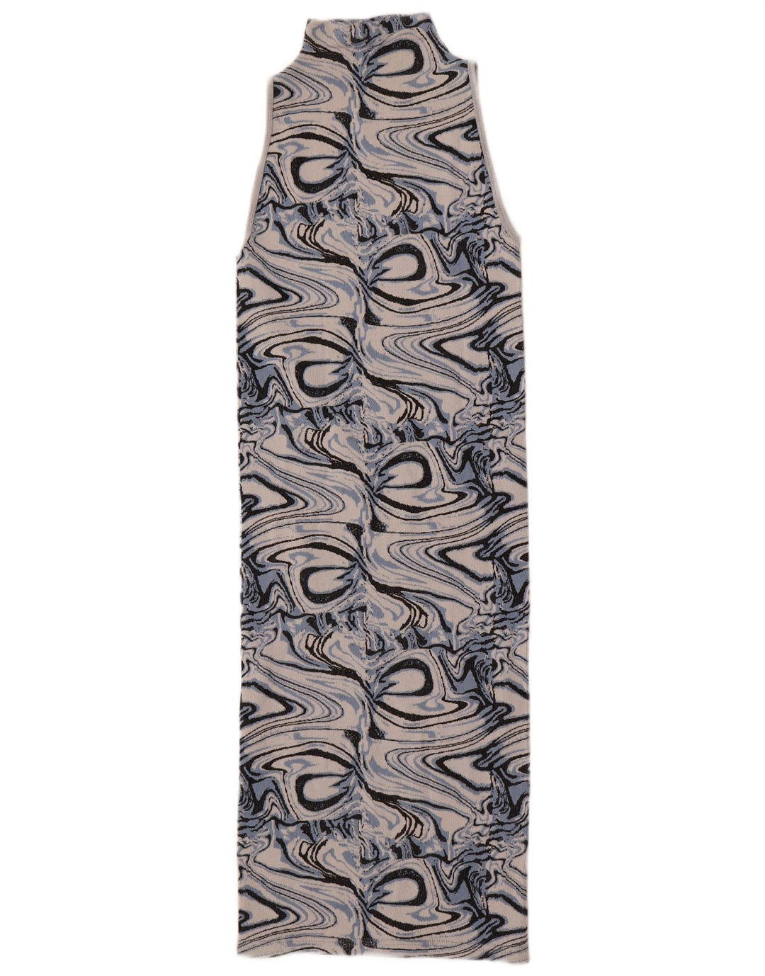 Zara Vestido ajustado sin mangas con estampado abstracto para mujer UK 4 XS Multicolor
