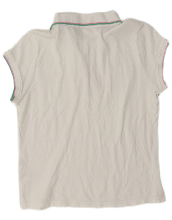 Tommy Hilfiger Polo corto para mujer UK 44 Grande Algodón blanco