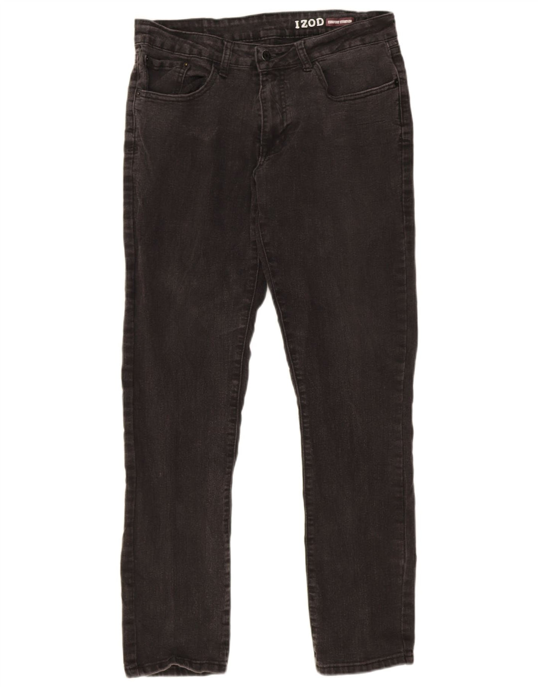 Vaqueros rectos elásticos para mujer Izod W32 L32 Algodón gris