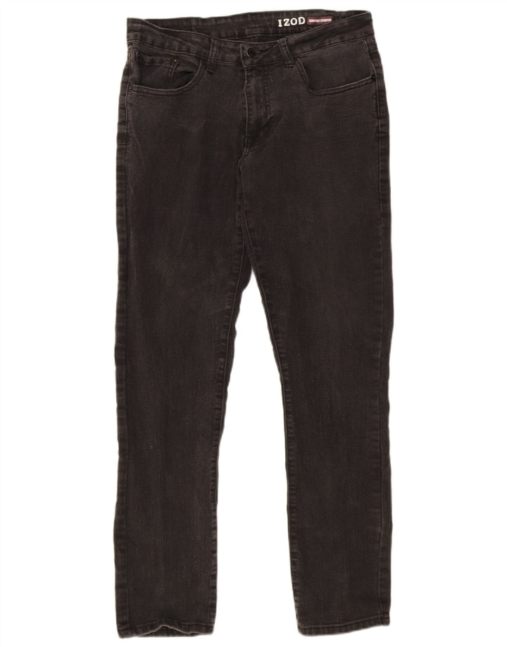 Vaqueros rectos elásticos para mujer Izod W32 L32 Algodón gris