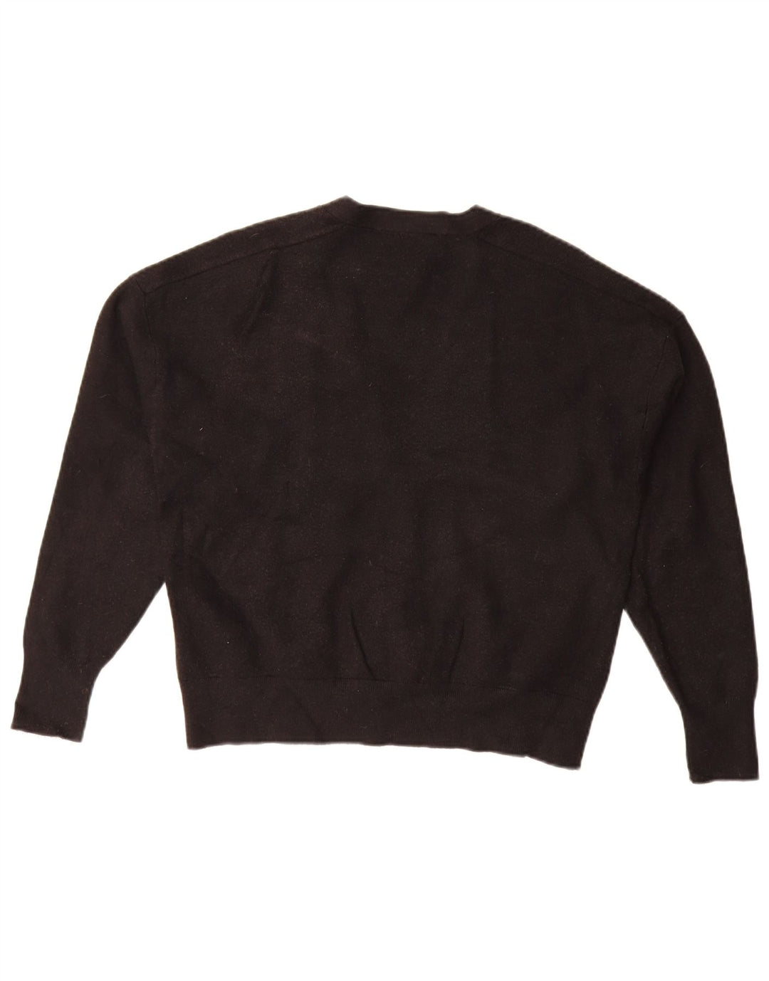 Zara Mujer Crop Cardigan Suéter UK 44 Medio Viscosa Negra