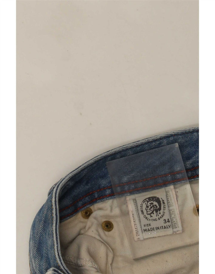 Diesel Pantalones cortos de mezclilla desgastados para hombre W34 Algodón azul grande