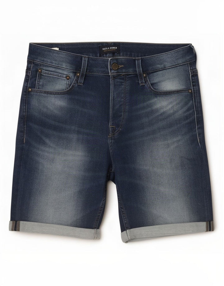 Jack & Jones Mens Shorts De Mezclilla Pequeño W32 Algodón Azul