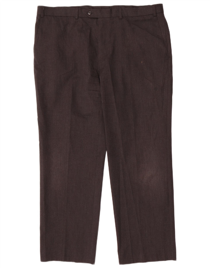 Marks & Spencer Pantalón de traje recto para hombre Talla 42 W42 L31 Gris