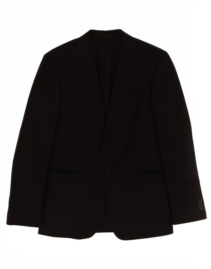 Pierre Cardin Chaqueta tipo blazer de 2 botones para hombre UK 38 Medium Black Classic