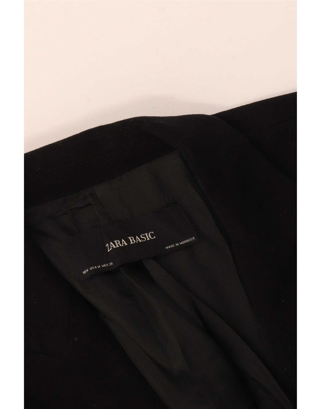 Zara Mujer Chaqueta Blazer De Doble Botonadura UK 42 Medium Black
