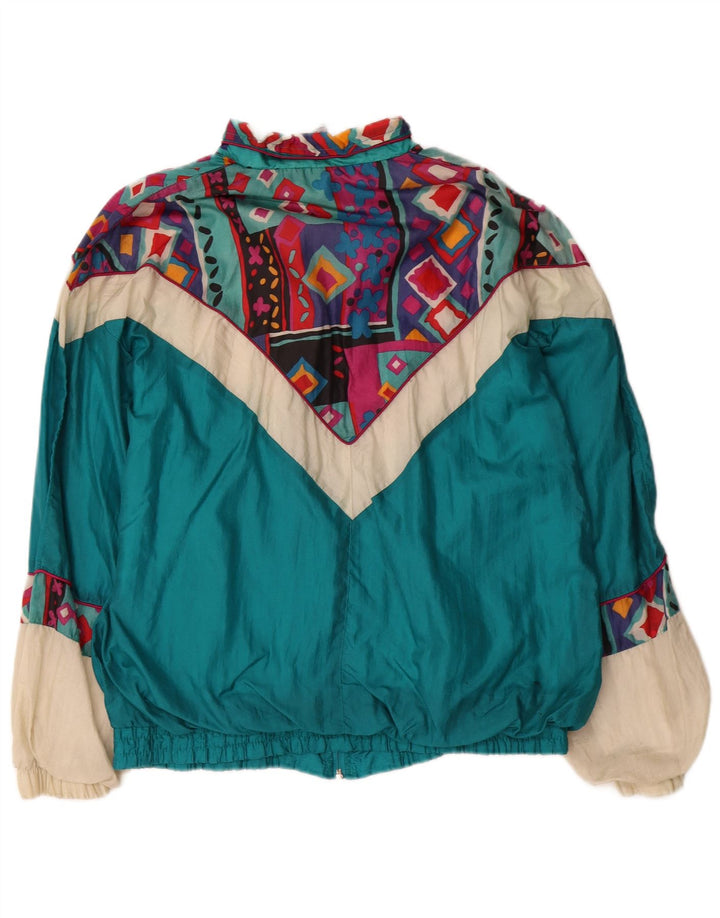 Stefano Hombre Chaqueta De Chándal Superior Nylon Color Block Azul Grande