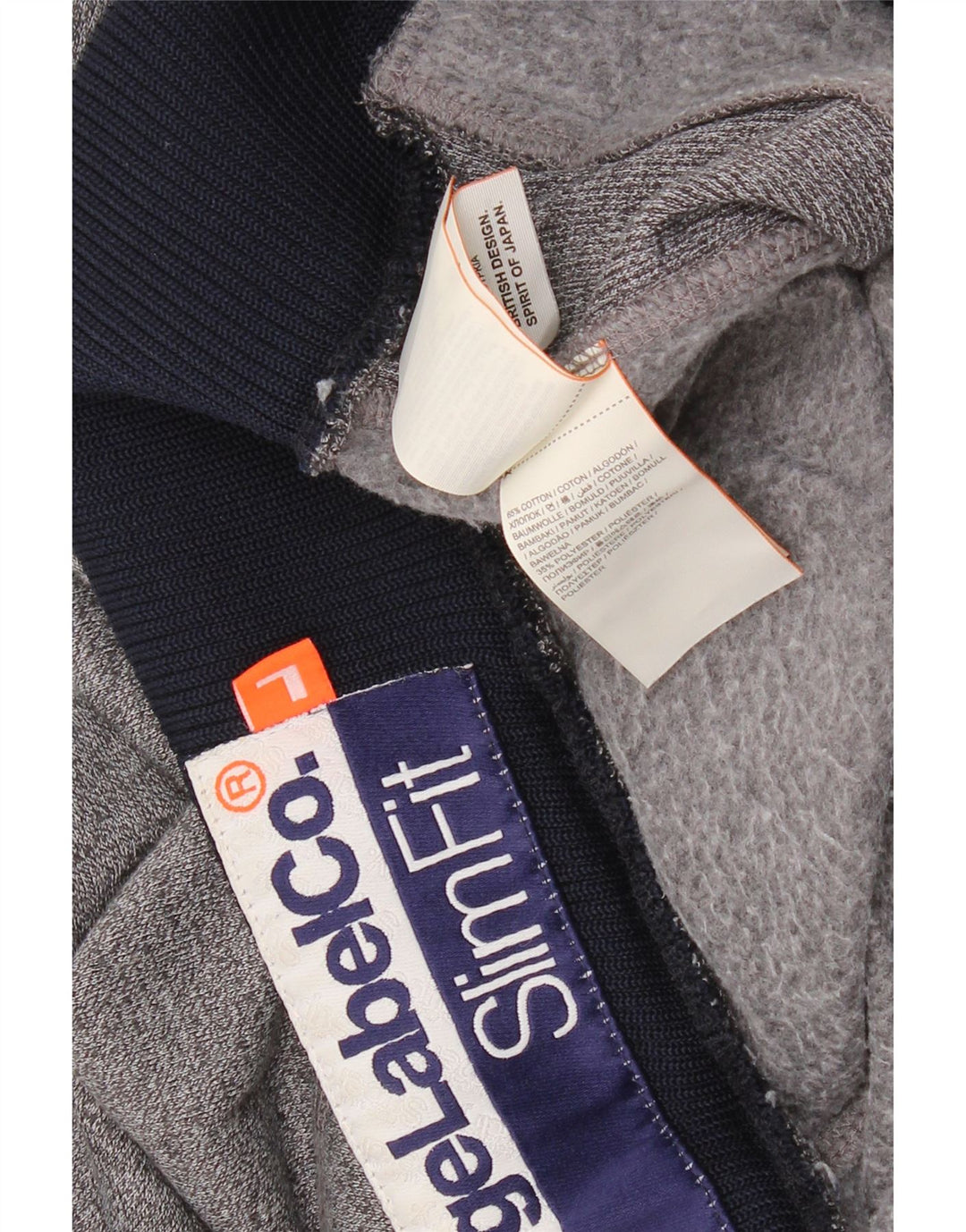 SUPERDRY Pantalones cortos deportivos ajustados para hombre de algodón gris grande