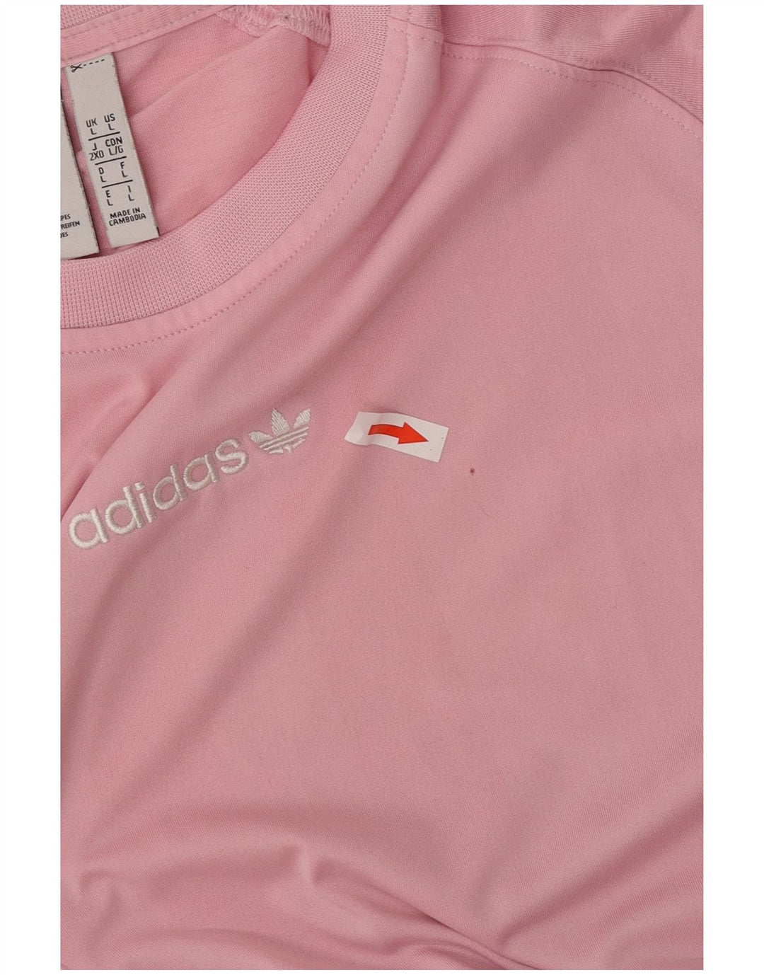 Adidas Hombre Camiseta Gráfica Top Grande Rosa Colorblock Poliéster