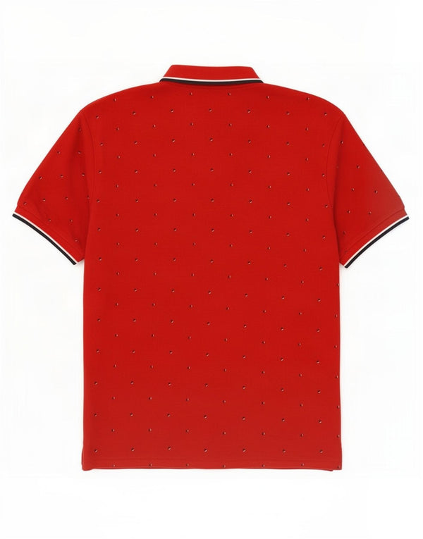 Asociación de Polo de EE. UU. Polo Hombre De Algodón Con Motivos Rojos Pequeños