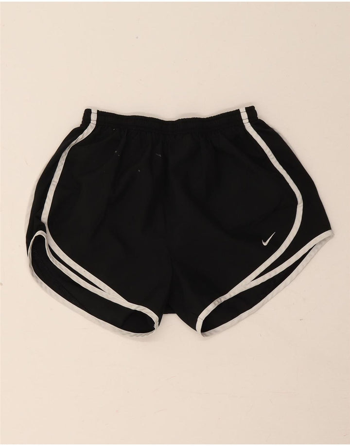 Nike Pantalones cortos deportivos Dri Fit para mujer UK 8 Small Poliéster negro