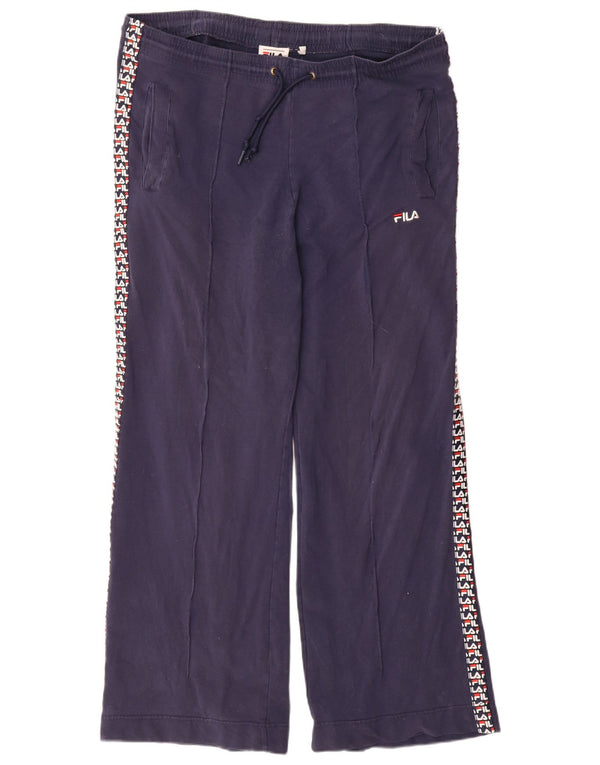 Fila Pantalones de chándal gráficos para mujer UK 10 Small Azul marino Algodón