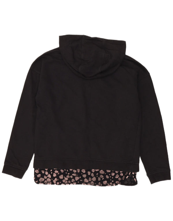 Emporio Armani Sudadera con capucha para mujer UK 10 Small Black Animal Print