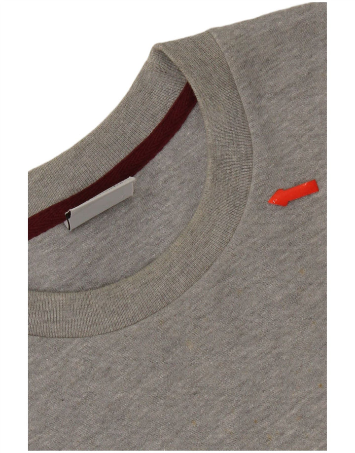 Zara Hombre Sudadera Jumper Large Gris Colorblock Algodón