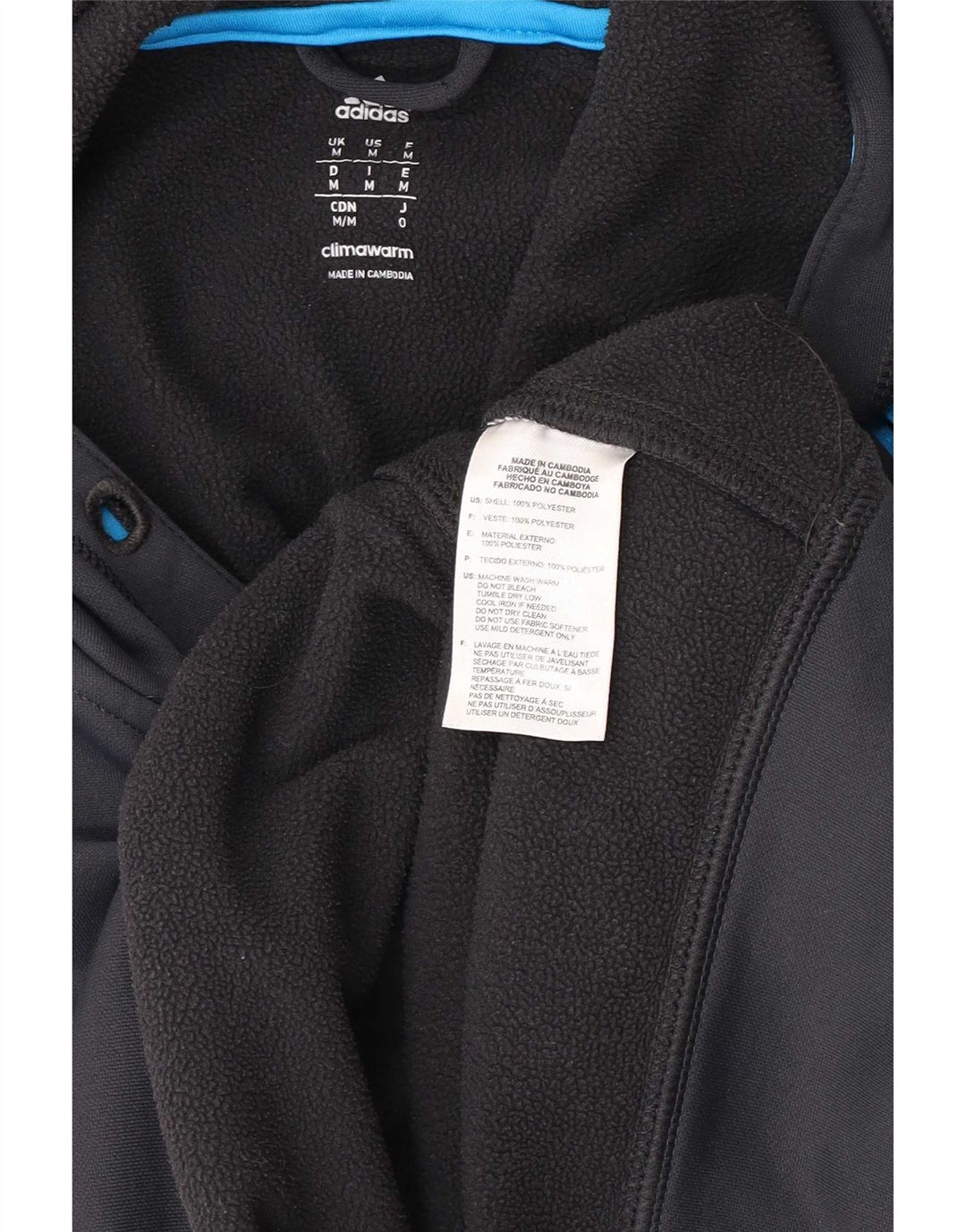 Adidas Hombre Climawarm Sudadera Con Capucha Jersey Gris Medio Poliéster