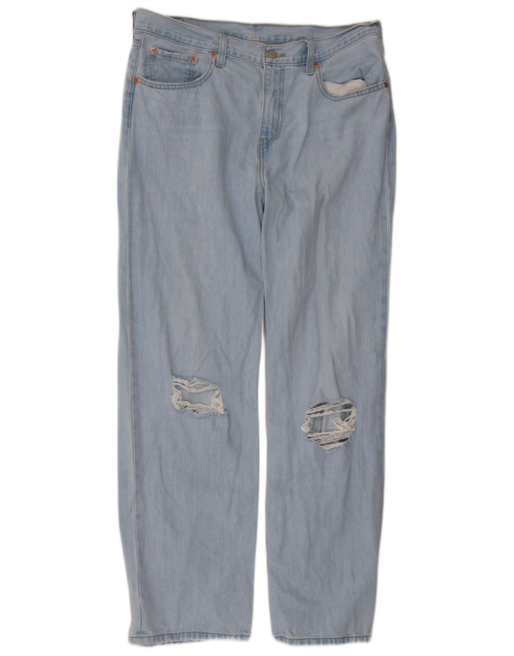 Vaqueros rectos desgastados para hombre Levi's W36 L30 Azul
