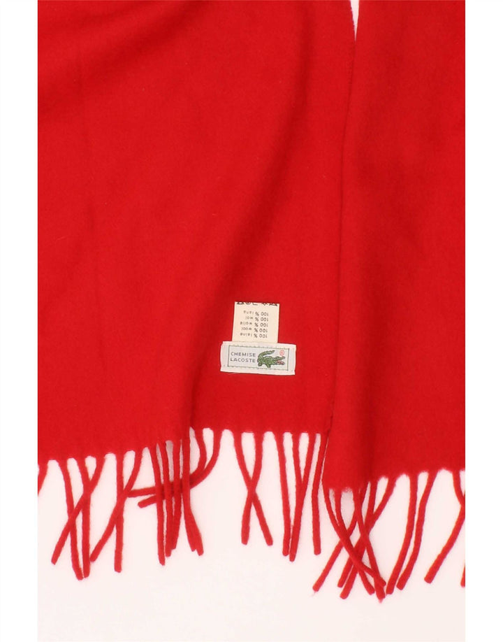 Bufanda Lacoste Mujer Rectángulo Talla Única Lana Roja