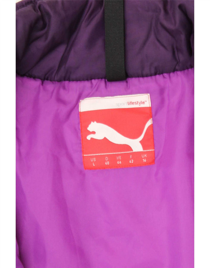 Puma - Chaqueta acolchada para mujer (talla 40), poliéster morado grande