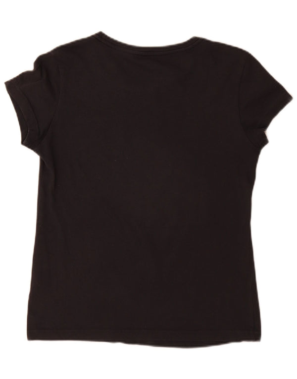 Adidas Camiseta gráfica para mujer Top UK 8/10 Small Black Cotton