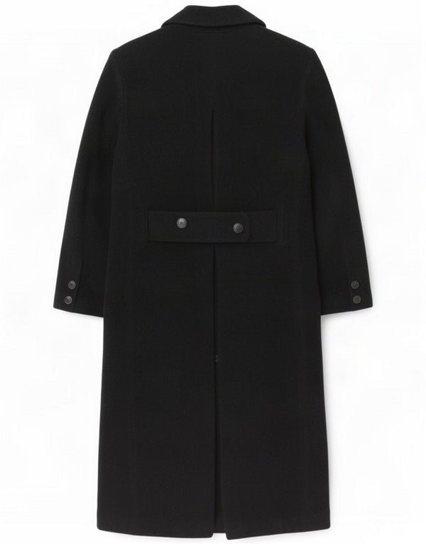 Abrigo cruzado vintage para mujer UK 44 Medium Black
