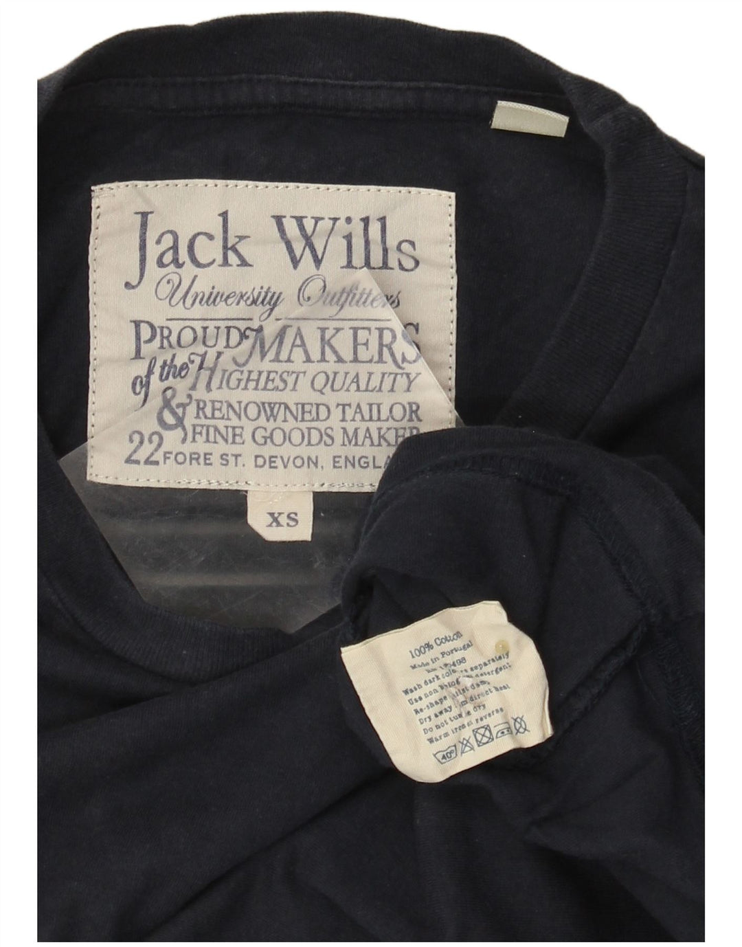 Jack Wills Camiseta gráfica para hombre Top XS Algodón azul marino
