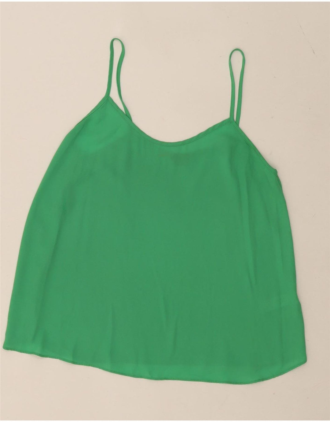 Top de tirantes para mujer Topshop UK 10 Small Verde Poliéster