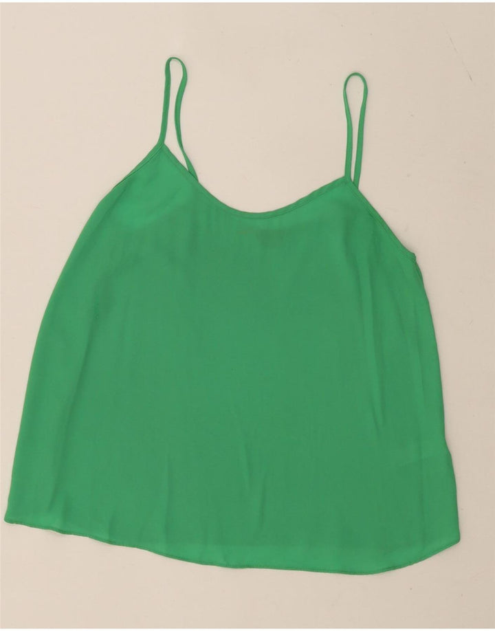 Top de tirantes para mujer Topshop UK 10 Small Verde Poliéster