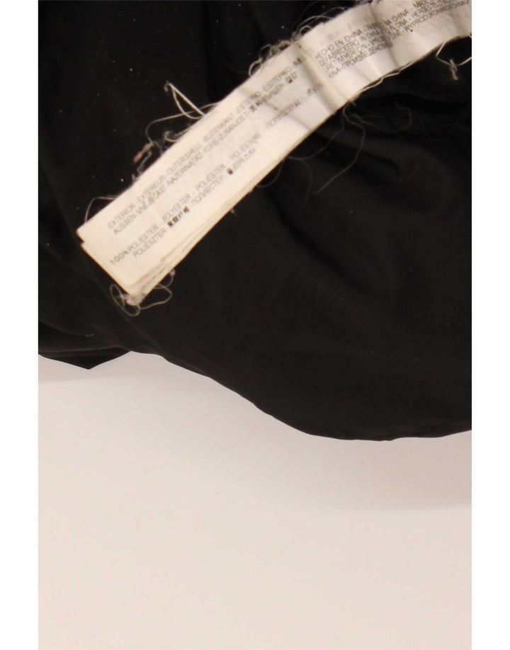 Zara Mujer Abrigo Acolchado UK 40 Pequeño Poliéster Negro