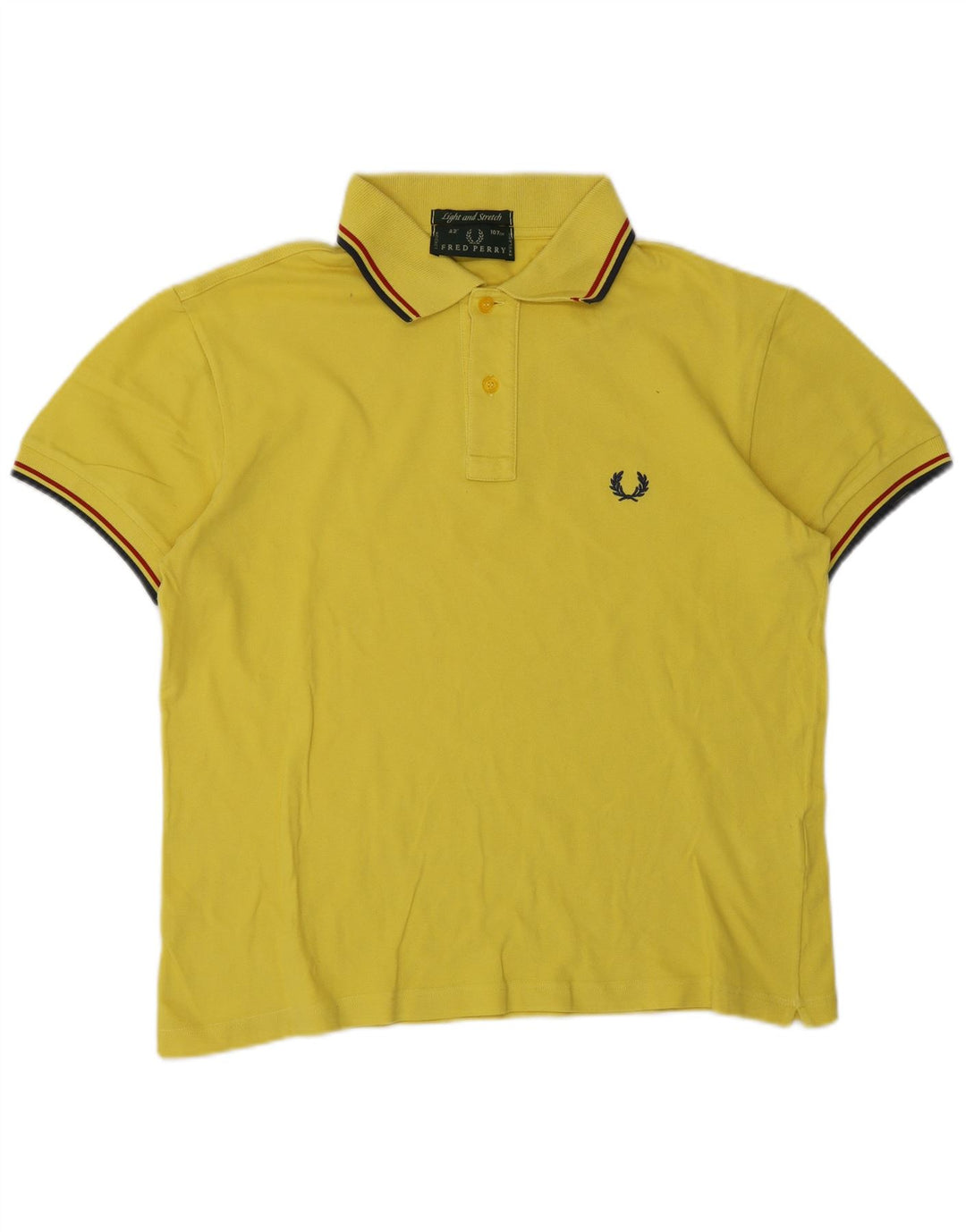 Polo Fred Perry Hombre De Algodón A Rayas Amarillo Medio