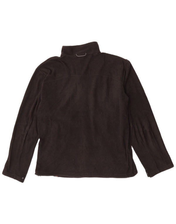 The North Face Chaqueta polar con forro para hombre, talla 40, poliéster negro grande
