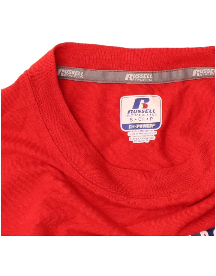 RUSSELL ATHLETIC Camiseta gráfica para hombre Top pequeño poliéster rojo