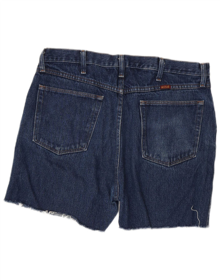 RUSTLER Pantalones cortos de mezclilla para hombre W36 Algodón azul marino grande