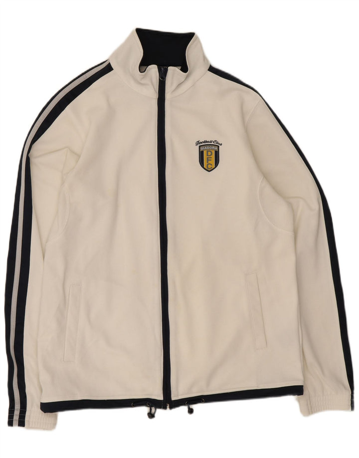 Diadora Chaqueta de chándal para hombre ES 36 Small Blanco Colorblock Poliéster