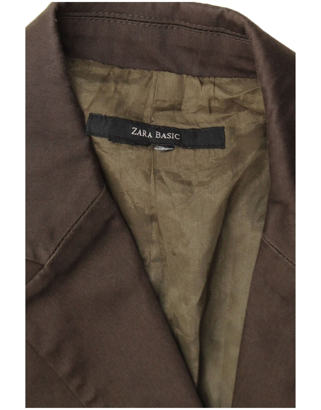 Zara Mujer Chaqueta Blazer De 1 Botón UK 8 Small Marrón