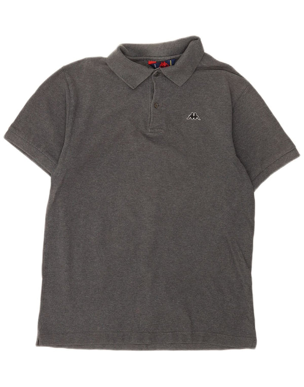 Kappa Polo Hombre Grande Gris Algodón