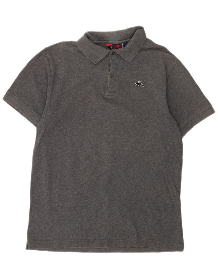 Kappa Polo Hombre Grande Gris Algodón