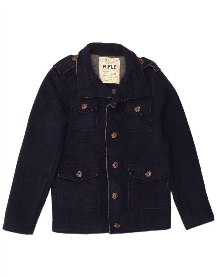 Rifle Chaqueta militar para hombre UK 40 Grande Poliéster azul marino